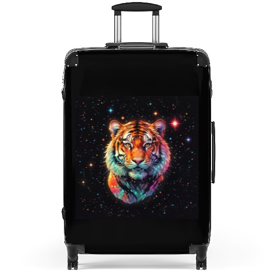 Tiger watching from the stars Suitcases