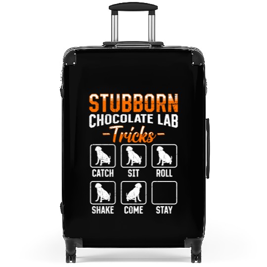 Labrador STUBBORN CHOCOLATE LAB TRICKS Suitcases