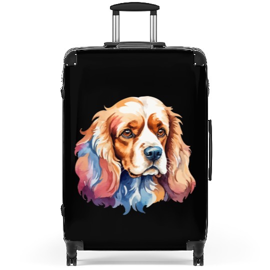 American Cocker Spaniel Watercolor Suitcases