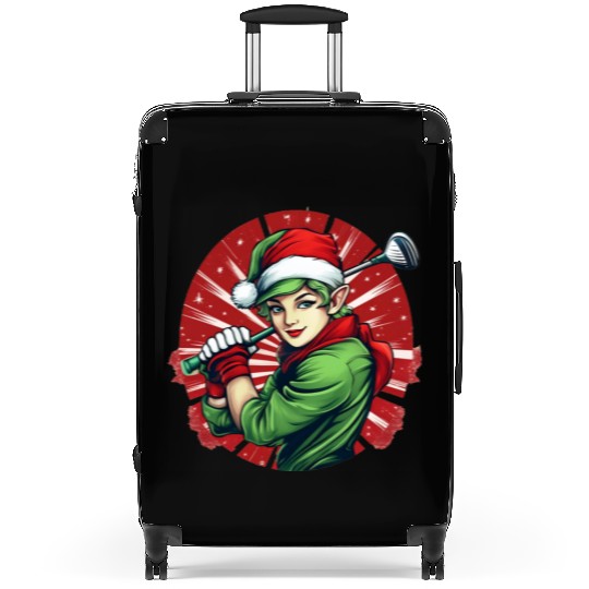 Christmas Elf Golf Suitcases