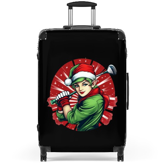 Christmas Elf Golf Suitcases
