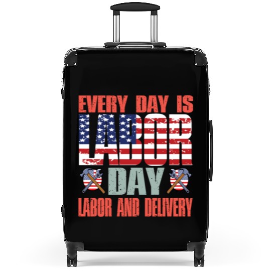 Happy Labor Day Suitcases For Labor Day Messy Bun USA