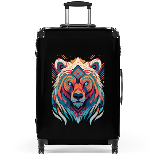 Native American Spirit Wolf Suitcases