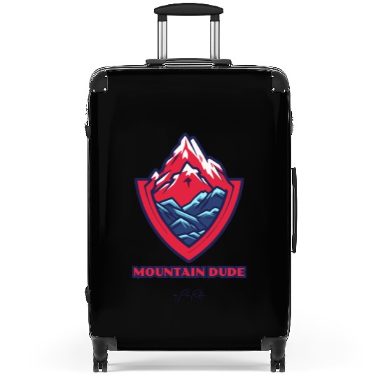 mountain dude Suitcases