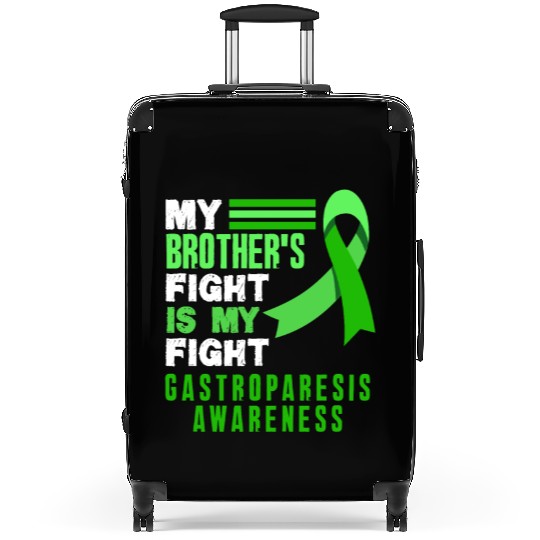 My Brother's Fight Green Ribbon Gastroparesis Suitcases
