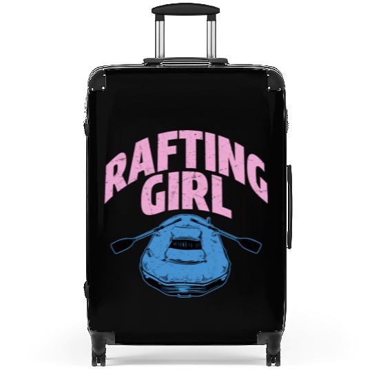 Rafting Girl White Water Wild River Paddling Suitcases