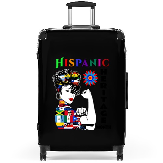 Hispanic Heritage Month Latino Countries Flag Suitcases