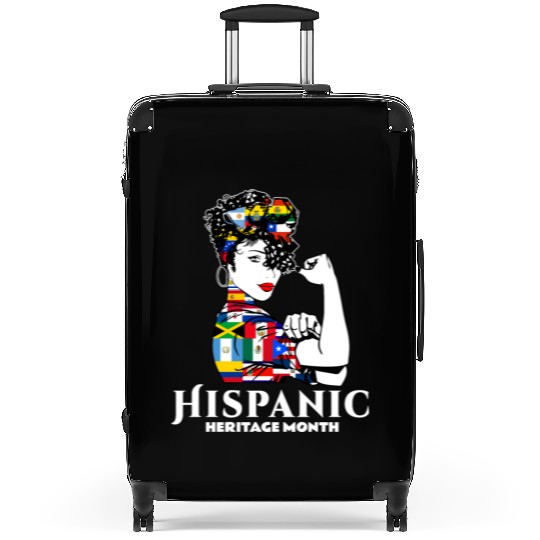 Hispanic Heritage Month Latino Countries Flag Suitcases