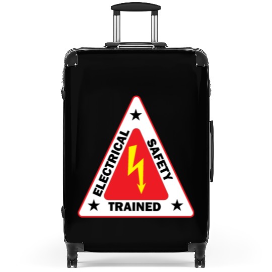 electrical Safety Trained Triangle Warning Sign Suitcases