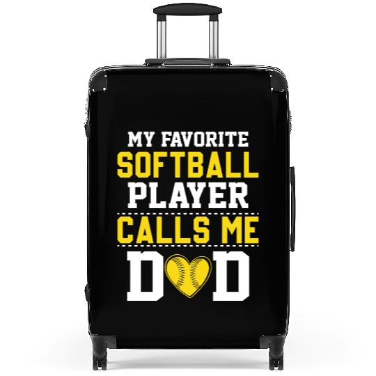 Softball Dad Funny Daddy Father's Day Suitcases