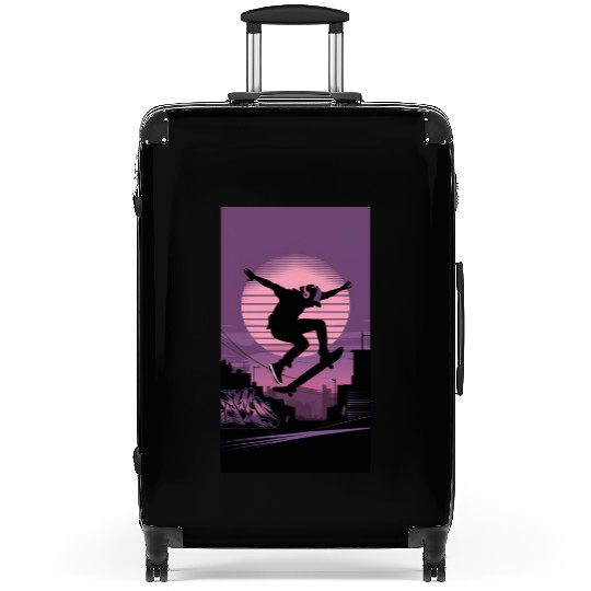 Skateboard Sunset Suitcases