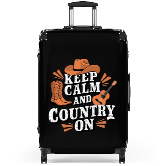 Keep Calm and Country On Suitcases