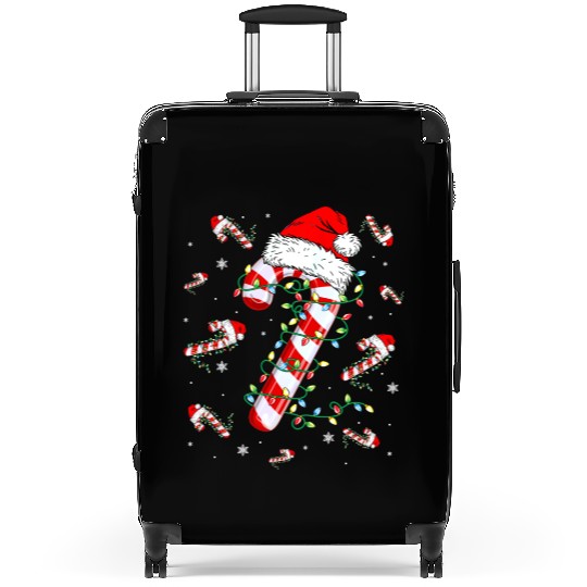 Candy Cane Lights Christmas Suitcases