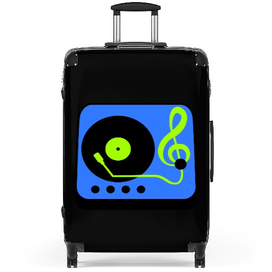 Music Clef Note Record Plate Vinyl DJ Party Treble Suitcases