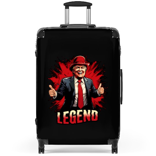 Donald Trump Suitcases shot Legend