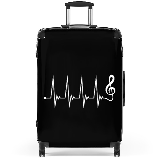 Music Clef Note Violin Treble Sound Pulse ECG Suitcases