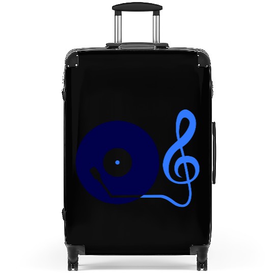 Music Clef Note Record Plate Vinyl DJ Party Treble Suitcases