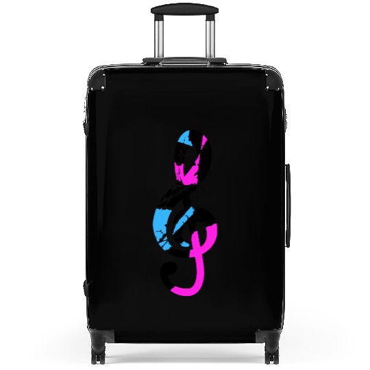 Music Clef Note Violin Treble Sound Vintage Retro Suitcases