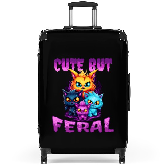 Cute but Feral! Wild Cat Party Concert Cat Lovers Suitcases