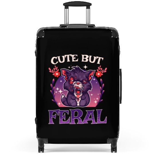 Cute but Feral! Wild Cat Party Concert Cat Lovers Suitcases
