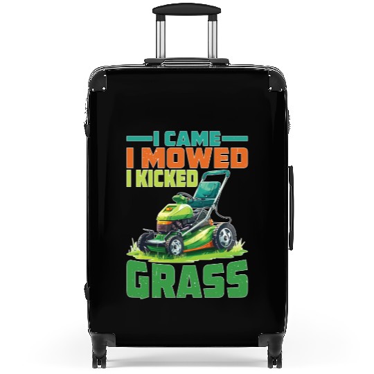 I Came I Mowed I Kicked Grass 2 Suitcases