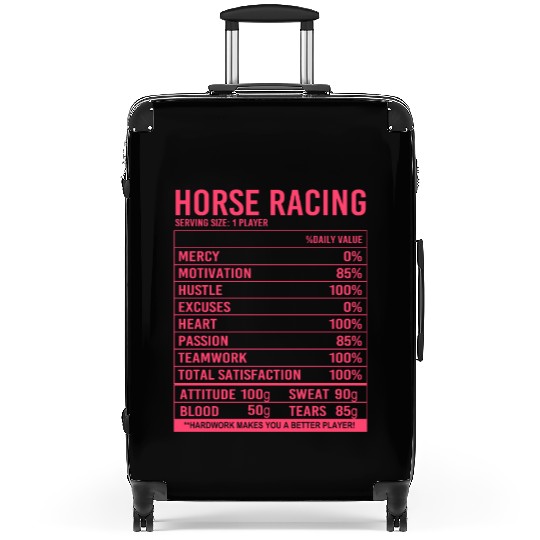 Funny Equestrian Horse Racing Nutritional Facts Suitcases