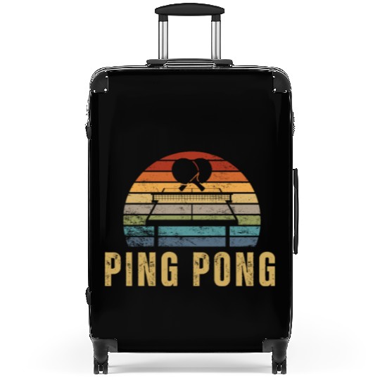 Ping Pong Player Vintage Retro 70s Design Ping Suitcases