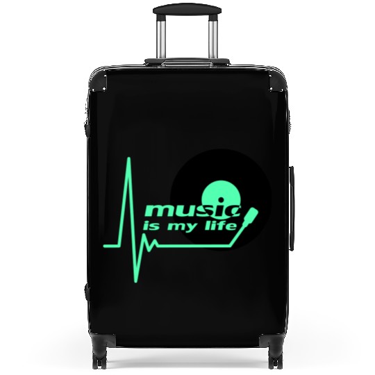 Music is my Party Life Vinyl Record Plate Pulse Suitcases