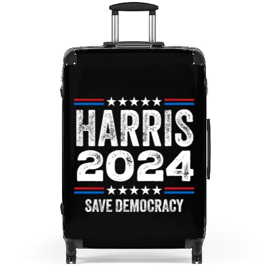 Kamala Harris 2024 Save Democracy US Election Suitcases