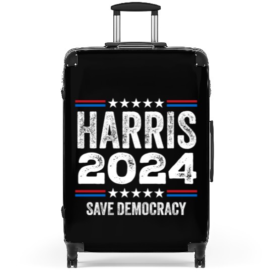 Kamala Harris 2024 Save Democracy US Election Suitcases