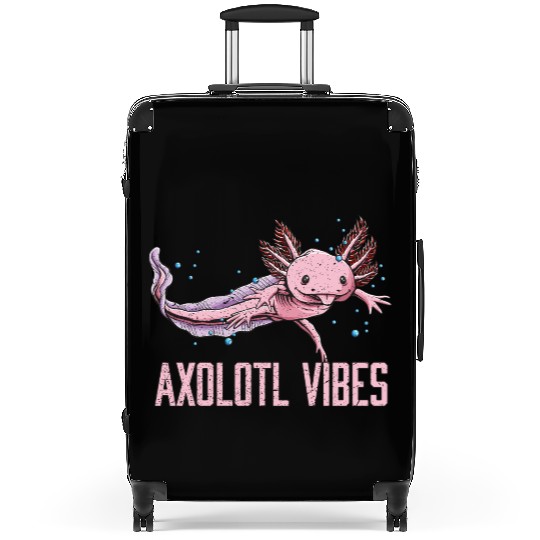 Axolotl Vibes Salamander Animal Lover Amphibians P Suitcases
