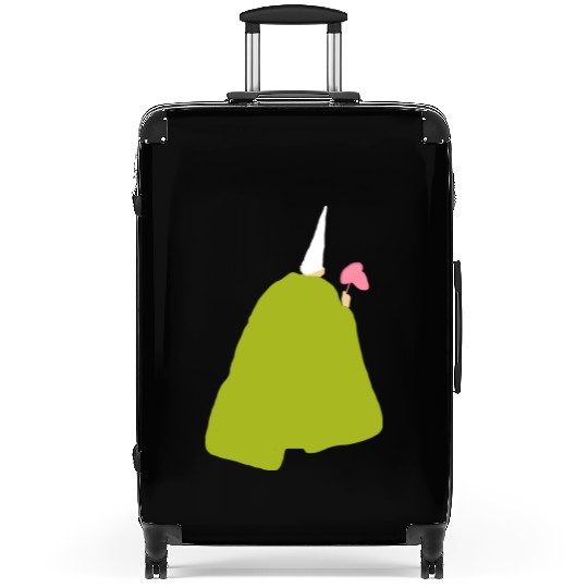 Crawly Gnome Tiny Green Wizard, Funny Green Gnome Suitcases