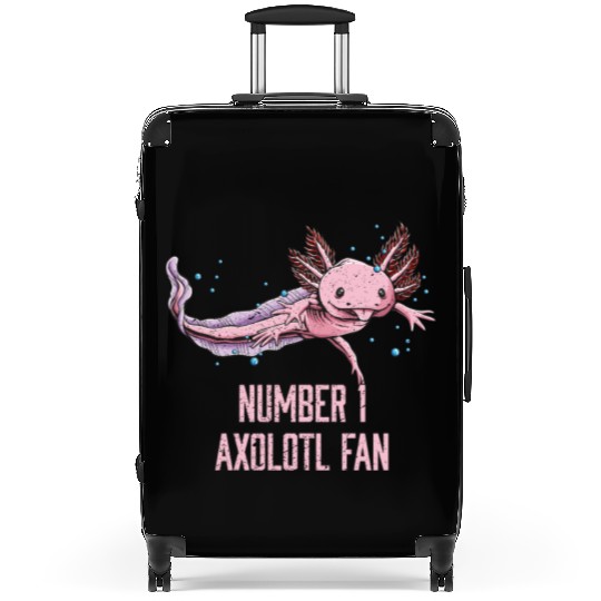Number One Axolotl Fan Funny Salamander Humor Axol Suitcases
