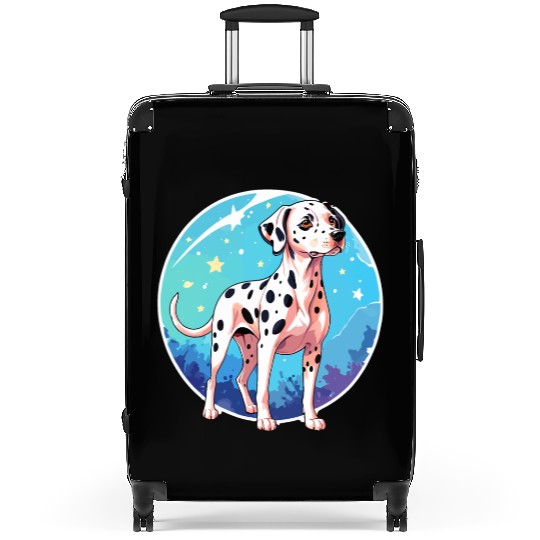Dalmatian Dog Watercolor Suitcases