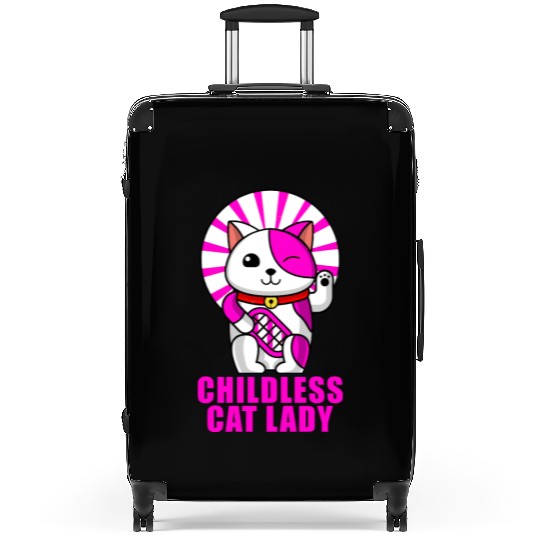 Childless Cat Lady Suitcases