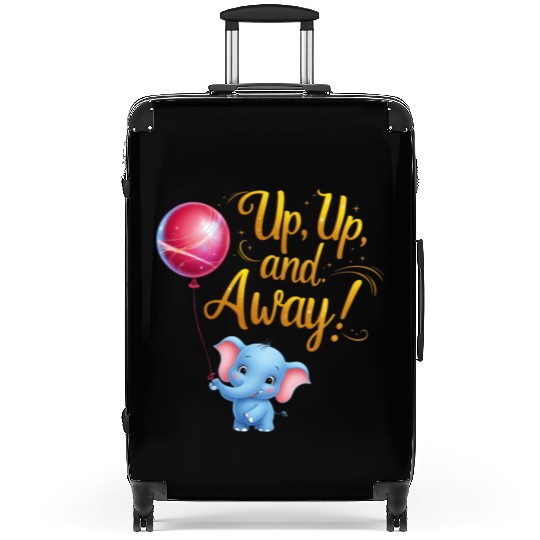 playful elephant Suitcases