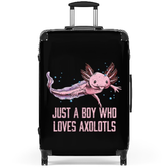 Just a Boy Who Loves Axolotl Salamander Funny Axol Suitcases