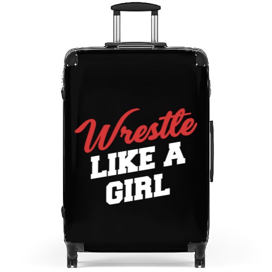 Wrestle Like A Girl Wrestling Martial Arts Karate Suitcases