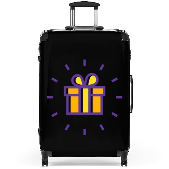 AA line icon of a gift box typically features a si Suitcases