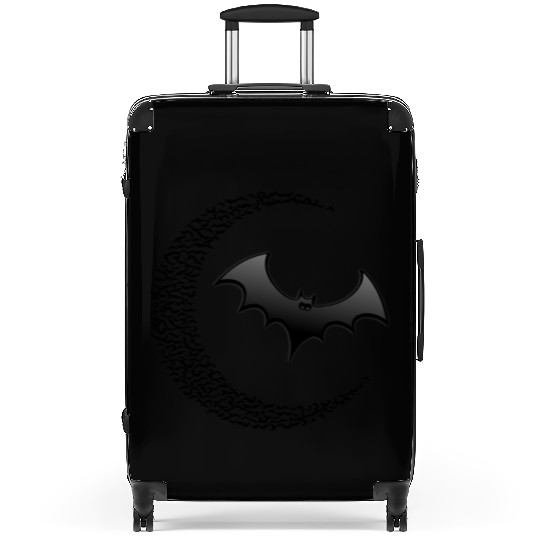 Bat's All Folks Graphic Bat Spread Wings Halloween Suitcases