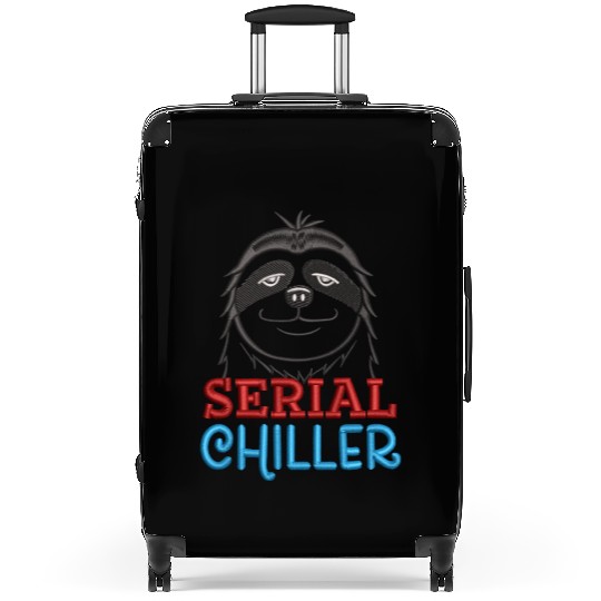 Serial Chiller Funny Sloth Embrodery Effect Suitcases