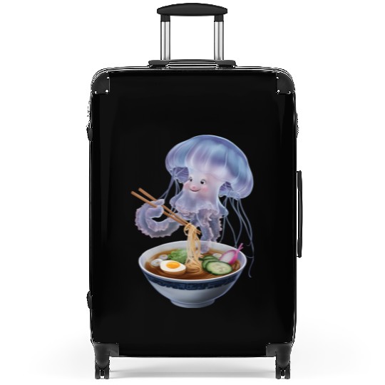 Jellyfish Eating Ramen Realistic Suitcases