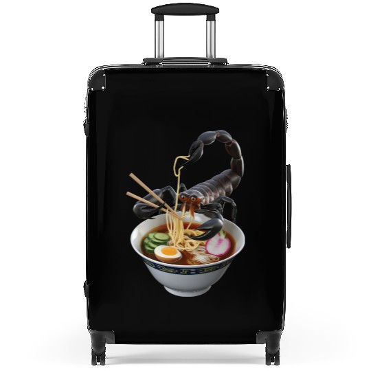 Scorpion Eating Ramen Realistic Suitcases
