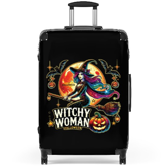 Couple Halloween Husband Witchy Woman Halloween Suitcases