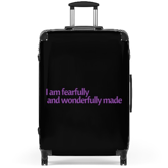 I am fearfully and wonderfully made affirmation Suitcases