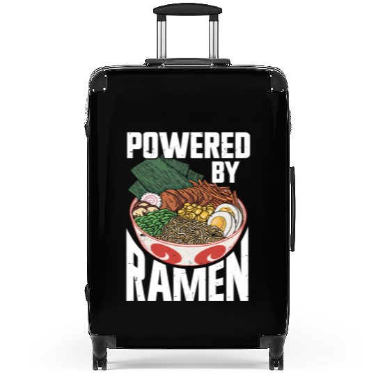Powered By Ramen Anime Japanese Soup Cup Noodle Suitcases