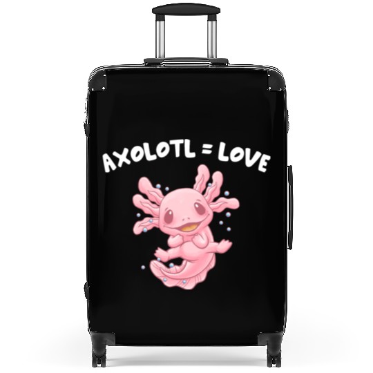 Axolotl Love Salamander Animal Lover Amphibians Pe Suitcases