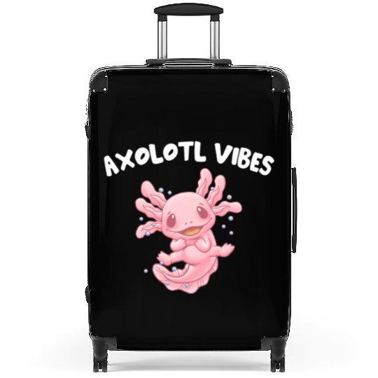Axolotl Vibes Salamander Animal Lover Amphibians P Suitcases