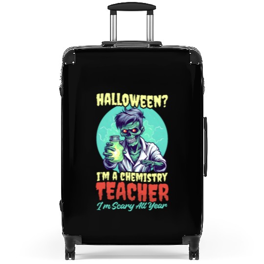 Halloween Chemistry Teacher Scary All Year Suitcases