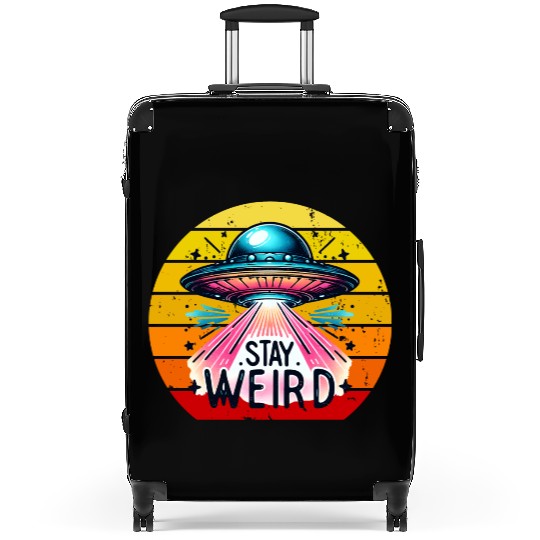 Stay Weird Alien Suitcases